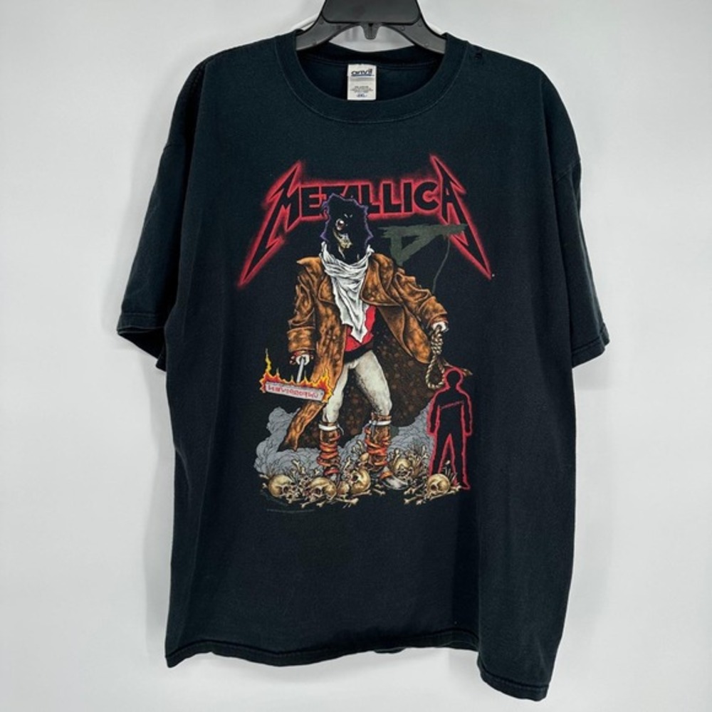 Vintage Metallica Band‎ T Shirt 1994 Unforgiven 2XL Black Anvil Heavy Metal Tour